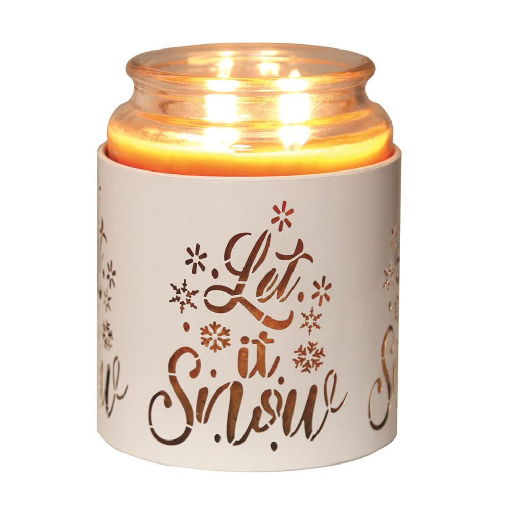 Aroma White & Gold Let It Snow Jar Sleeve & Wax Melt Warmer Extra Image 3